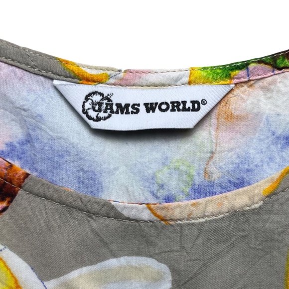 JAMS WORLD Mystic Pond Short JACKIE Shift Dress Taupe Cobalt Blue Size Small - Picture 5 of 7